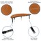 Flash Furniture Half Round 30 W, 60 L, 25.25 H, Chrome, Laminate, Particleboard, Steel, Wood Grain XU-A60-HCIRC-OAK-T-P-GG - alternate 10